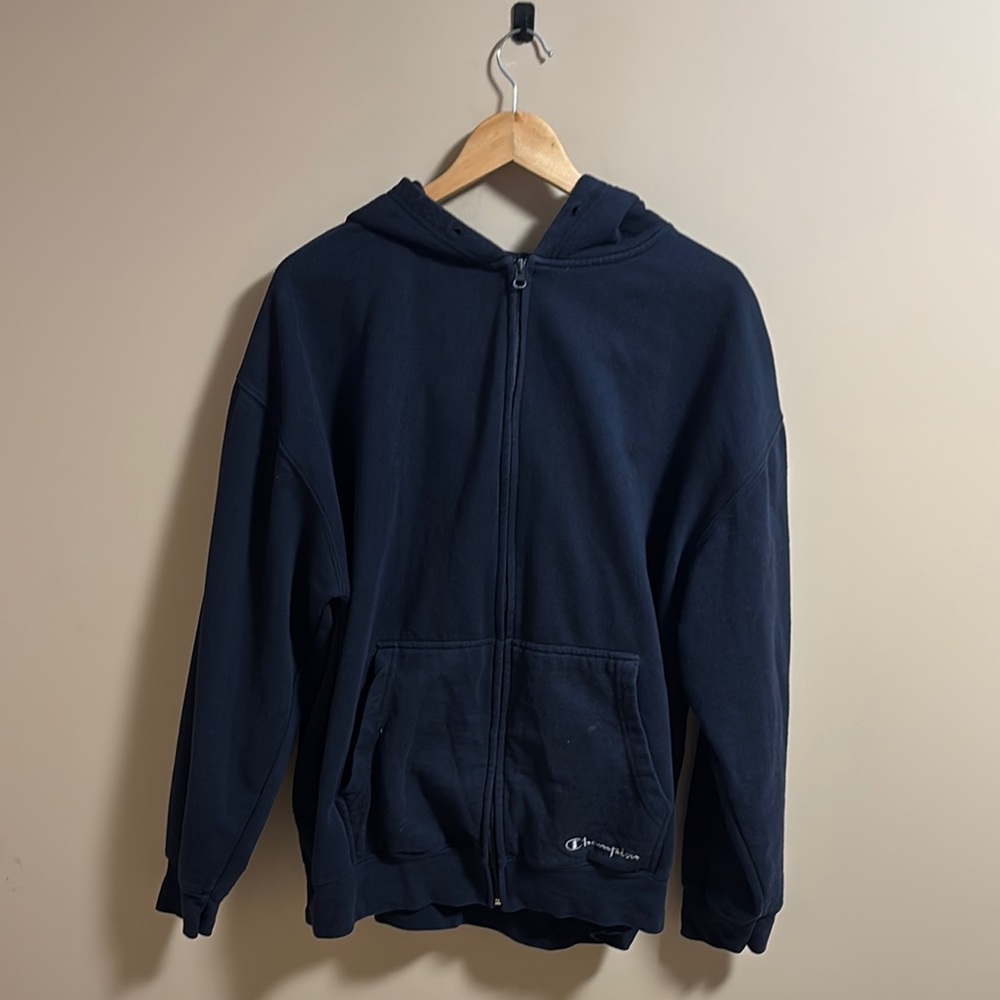 Champion Black Zip-Up Hoodie